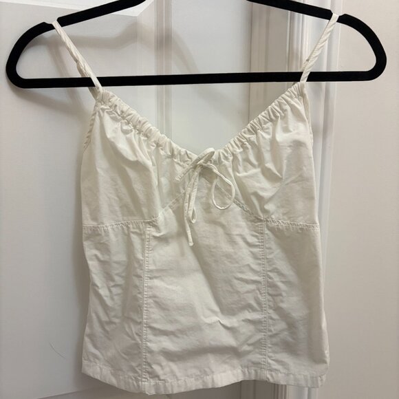 Aritzia Sunday Best Cotton Delphine Poplin Camisole in White - Picture 2 of 13